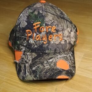 Mossy Oak Camouflage Hat with Orange Accents
